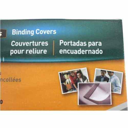 Fellowes 1/4" Blue Grain Thermal Binding Covers - 10pk