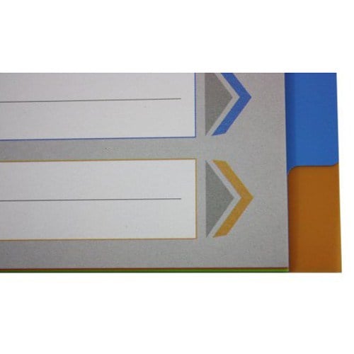 Fellowes 10-Tab Un-Punched Color Coded Index Tabs - 5255801