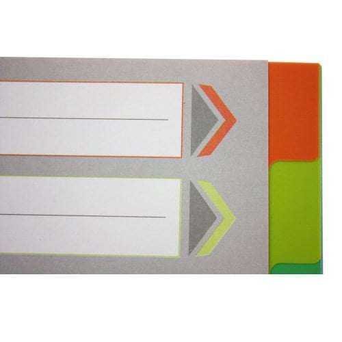 Fellowes 10-Tab Un-Punched Color Coded Index Tabs - 5255801
