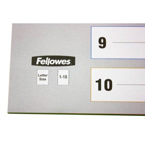 Fellowes 10-Tab Un-Punched Color Coded Index Tabs - 5255801