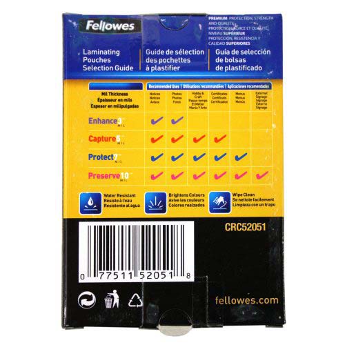 Fellowes 10mil Punched ID Card Laminating Pouches 100pk - 52051 Clearance Sale
