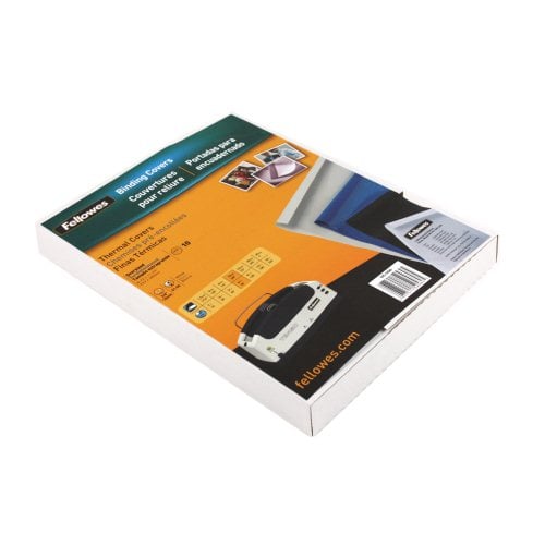 Fellowes 3/8" Gloss White Thermal Binding Covers - 10pk