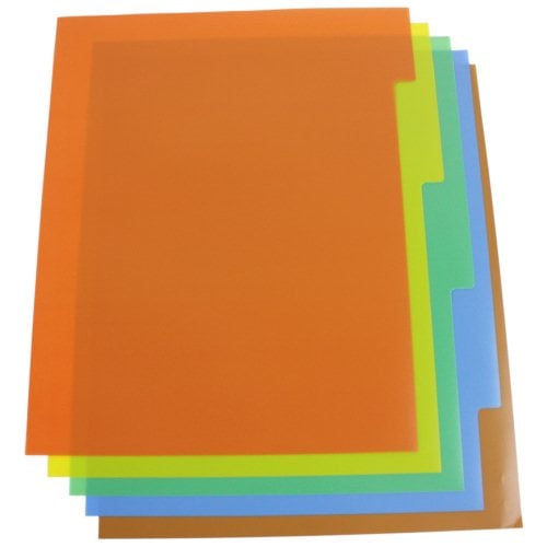 Fellowes 5-Tab Un-Punched Color Coded Index Tabs - 5261501