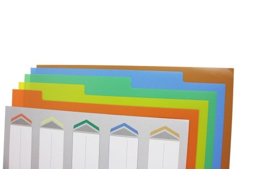 Fellowes 5-Tab Un-Punched Color Coded Index Tabs - 5261501