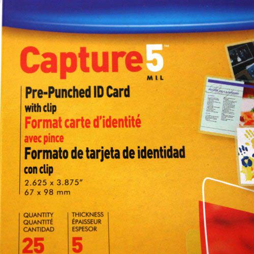 Fellowes 5mil ID Card Pouches with Slots and Clips 25pk - 52033