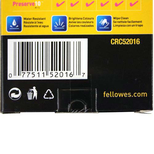 Fellowes 5mil Punched ID Card Laminating Pouches 100pk - 52016