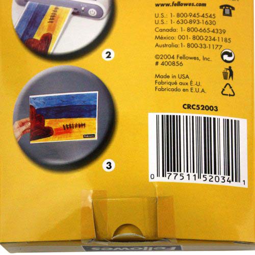 Fellowes 5mil Punched Luggage Tag Pouches with Loops 50pk - 52034