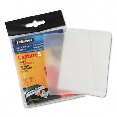 Fellowes 5mil Unpunched ID Card Laminating Pouches 25pk - 52007