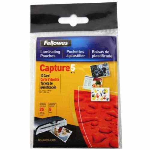 Fellowes 5mil Unpunched ID Card Laminating Pouches 25pk - 52007