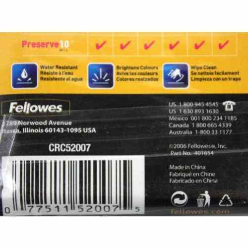 Fellowes 5mil Unpunched ID Card Laminating Pouches 25pk - 52007