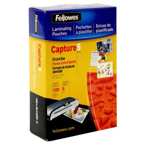 Fellowes 5mil Unpunched ID Card Laminating Pouches