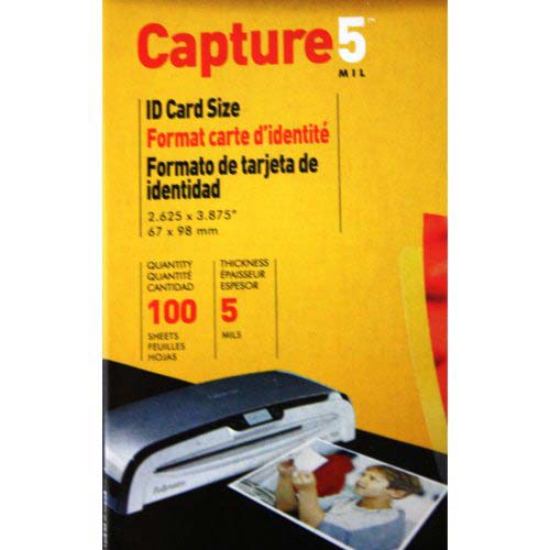 Fellowes 5mil Unpunched ID Card Laminating Pouches