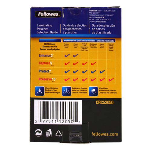 Fellowes 7mil Punched ID Card Laminating Pouches 100pk - 52050