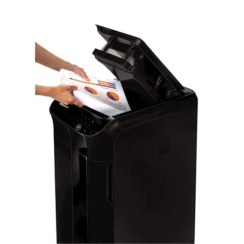 Fellowes AutoMax 350C Auto Feed Level P-4 Cross-Cut Shredder - 4964001