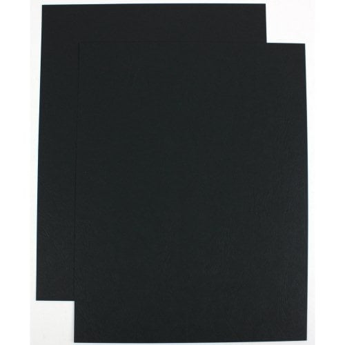Fellowes Black Grain Letter Size Binding Covers 25pk - 5217501