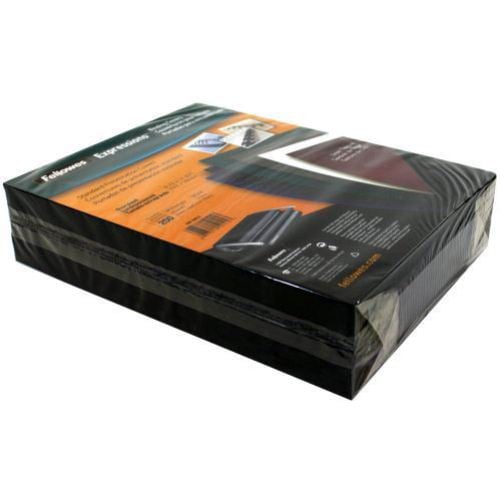 Fellowes Black Linen Oversize Binding Covers 200pk - 52115