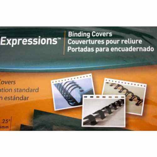 Fellowes Black Linen Oversize Binding Covers 200pk - 52115