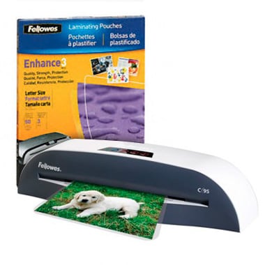 Fellowes 9 Inch Jam Free Laminator with FREE Pouch Starter Kit - 5720901