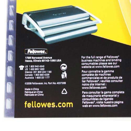 Fellowes Crystals Clear Letter Size Pre-Punched Covers 100pk - 5293701