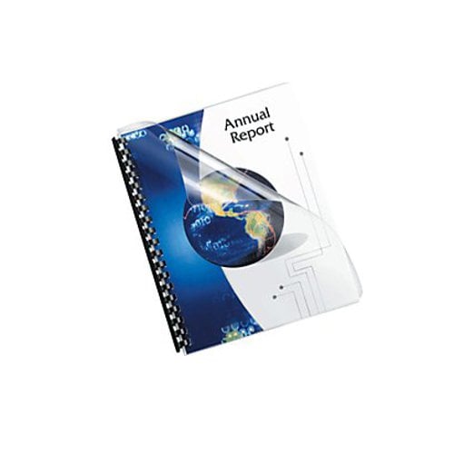 Fellowes Crystals Clear Oversize Binding Covers 100pk - 52311 - Clearance Sale
