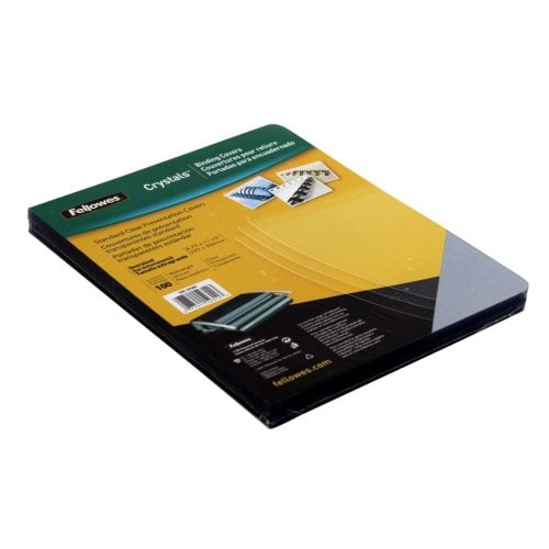 Fellowes Crystals Clear Oversize Binding Covers 100pk - 52311 - Clearance Sale