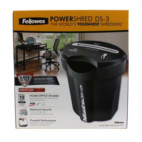 Fellowes DS-3 Cross Cut Paper Shredder