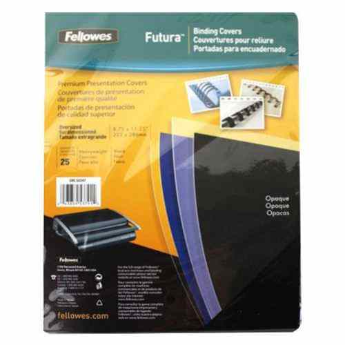 Fellowes Futura Black Binding Covers - 25pk