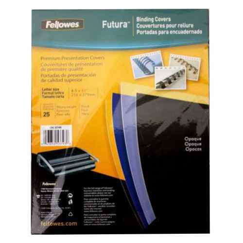 Fellowes Futura Black Letter Size Binding Covers 25pk - 5224901