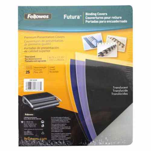 Fellowes Futura Lined Clear Binding Covers - 25pk