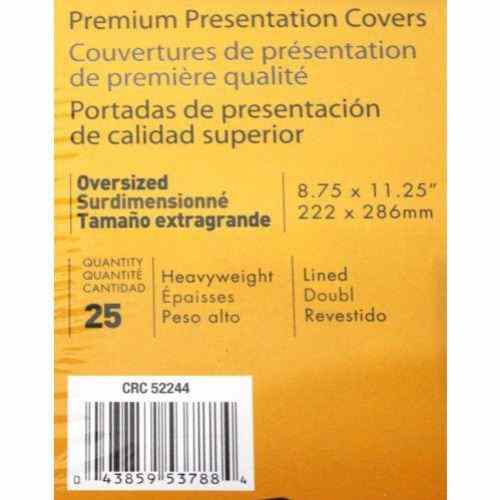 Fellowes Futura Lined Clear Binding Covers - 25pk