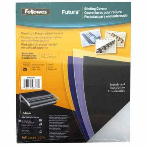 Fellowes Futura Lined Clear Letter Size Binding Covers 25pk - 5224501