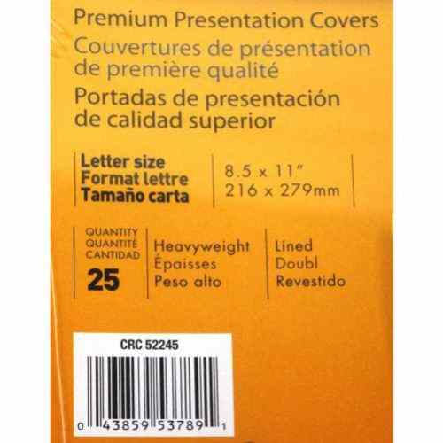 Fellowes Futura Lined Clear Letter Size Binding Covers 25pk - 5224501
