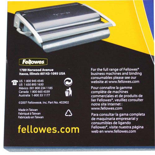 Fellowes Futura Navy Blue Letter Size Binding Covers - 25pk