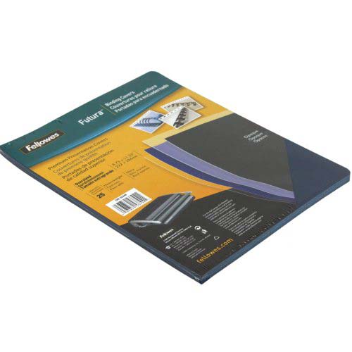Fellowes Futura Navy Blue Oversize Binding Covers 25pk - 5224801