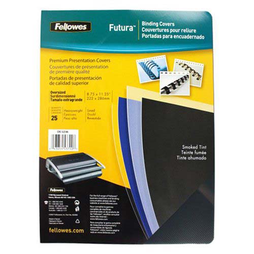 Fellowes Futura Lined Smoked Oversize Binding Covers 25pk - 5224601