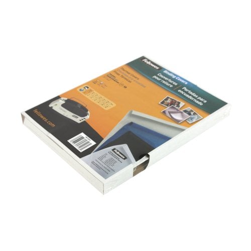 Fellowes Gloss White Thermal Binding Covers - 10pk