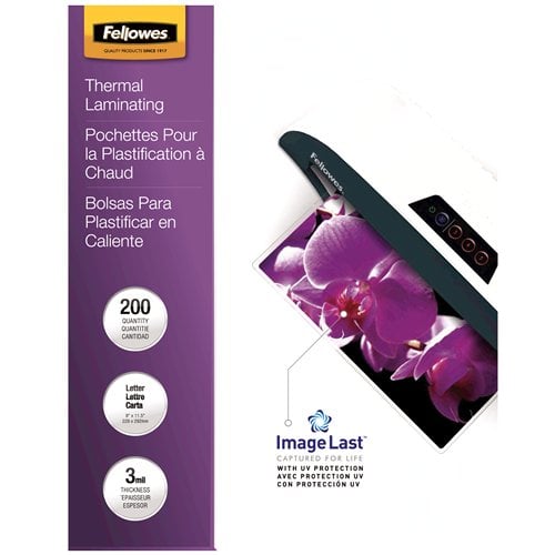 Fellowes ImageLast 3mil Letter Size Laminating Pouches 200pk - 5244101