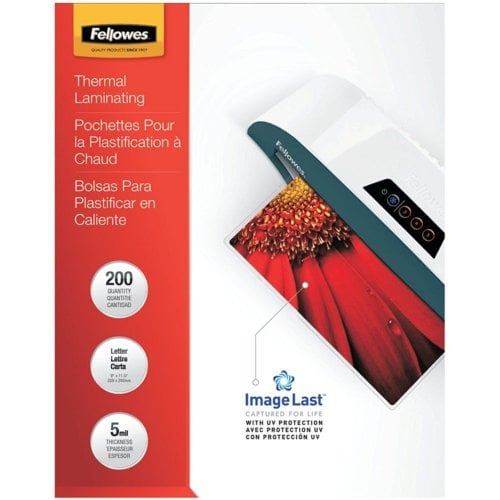 Fellowes ImageLast 5mil Letter Size Laminating Pouches 200pk - 5245301