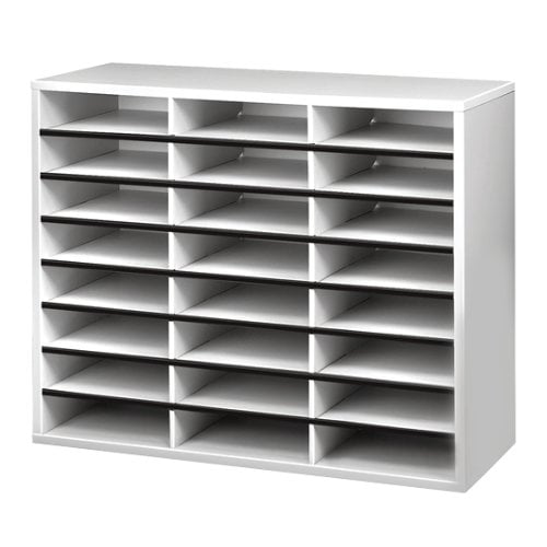 Fellowes Literature Organizer - 24 Compartment Sorter (Dove Gray) - 25041