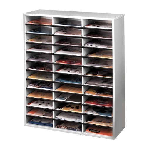 Fellowes Literature Organizer - 36 Compartment Sorter (Dove Gray) - 25061