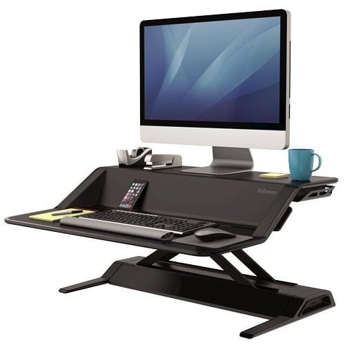 Fellowes Lotus Black Sit-Stand Workstation - 7901