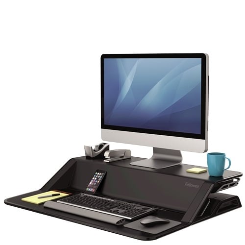 Fellowes Lotus Black Sit-Stand Workstation - 7901