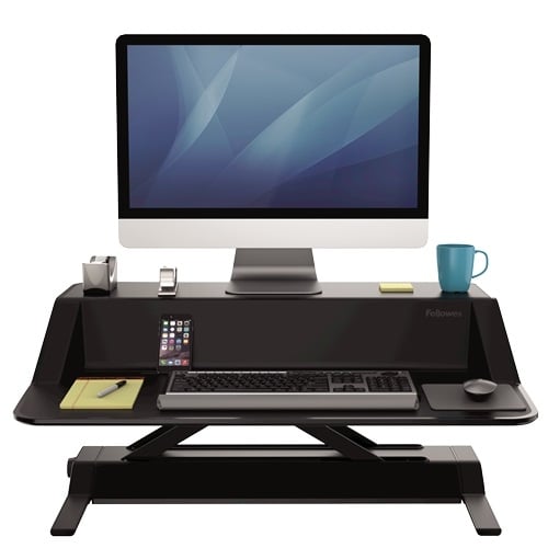 Fellowes Lotus Black Sit-Stand Workstation - 7901