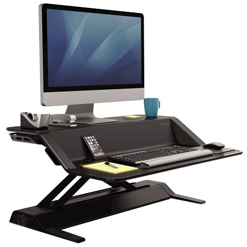 Fellowes Lotus Black Sit-Stand Workstation - 7901