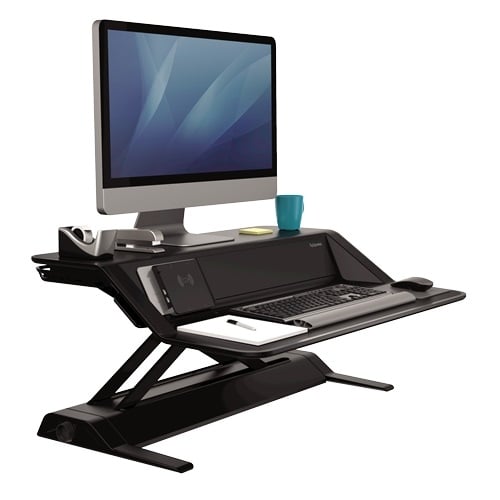 Fellowes Lotus DX Black Sit-Stand Workstation - 8080301