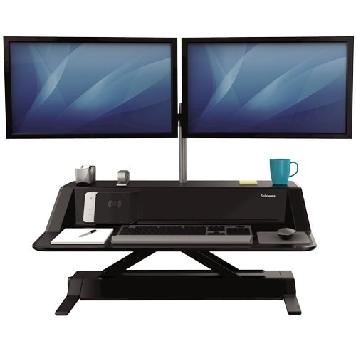Fellowes Lotus DX Black Sit-Stand Workstation - 8080301