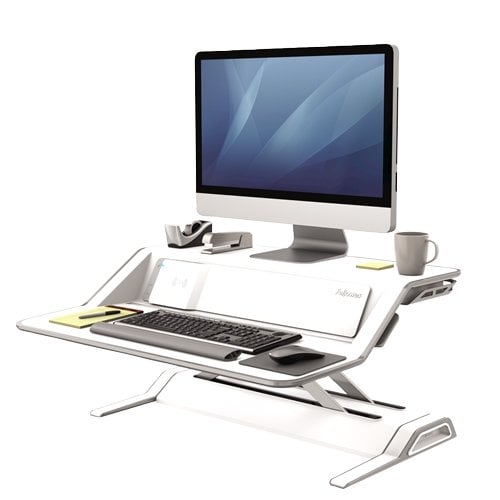Fellowes Lotus DX White Sit-Stand Workstation - 8080201