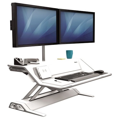 Fellowes Lotus DX White Sit-Stand Workstation - 8080201