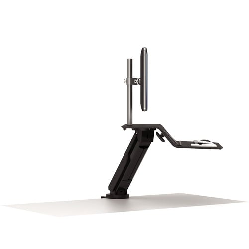Fellowes Lotus RT Black Single Display Sit-Stand Workstation - 8081501