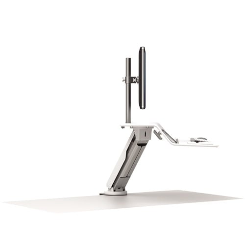 Fellowes Lotus RT White Single Display Sit-Stand Workstation - 8081701